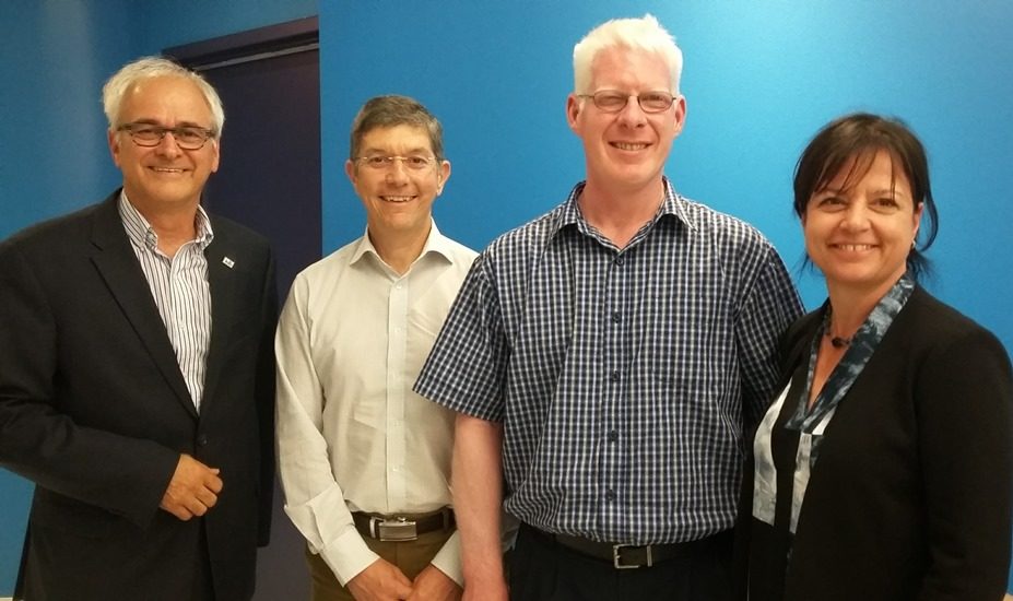 Michel Poulin, Gilles Pepin, Éric Houle et Diane Fellice.