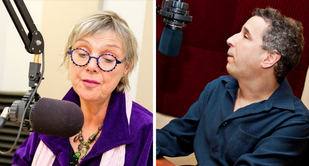 Clotilde et Luc en studio. Clotilde et Luc en studio.