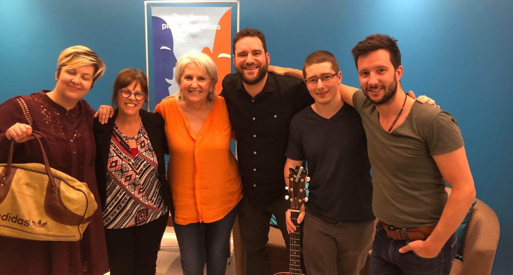 Arlette entourée de ses invités du 13 juin 2019.