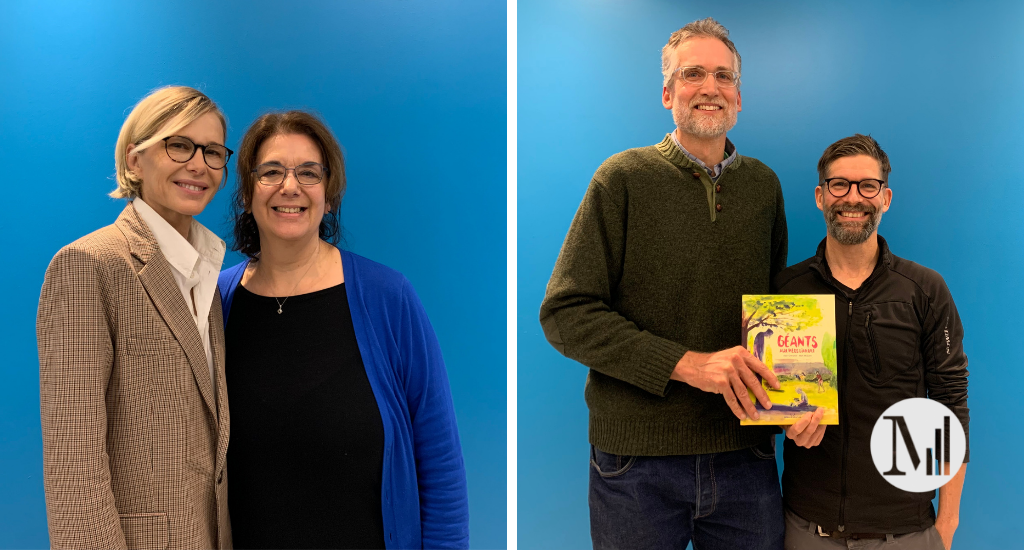 À droite, Alain Chevalier et Mark McGuire. À gauche, Pascale Arbillot  et Hélène Denis.