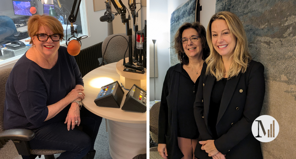 À gauche, Jo-Anne Blouin et, à droite,  Julie Baillargeon-Lavergne et Hélène Denis.