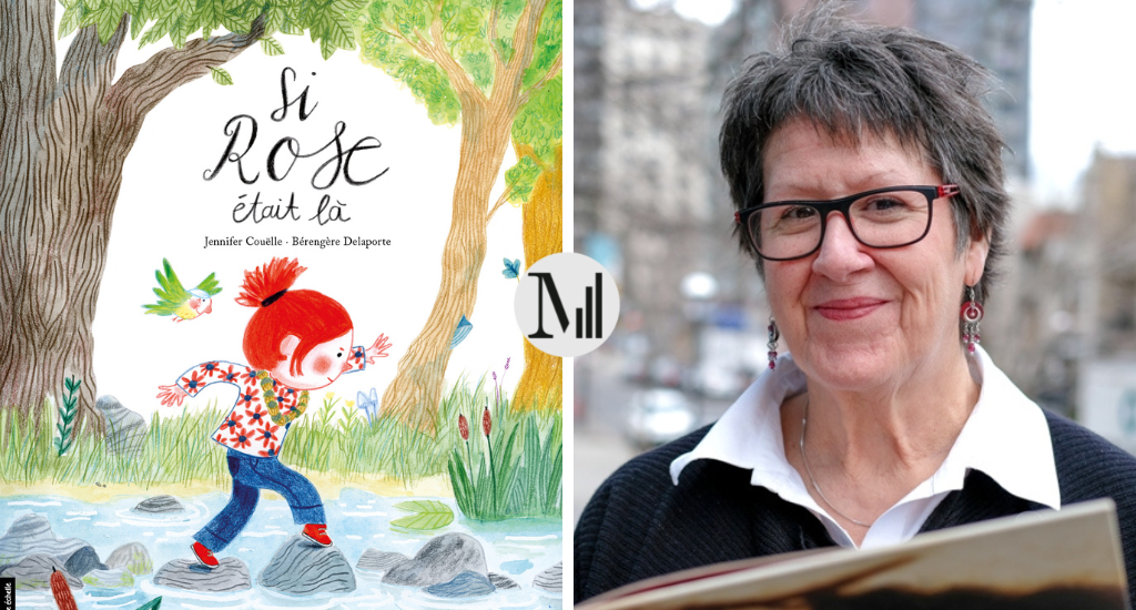 À gauche, la couverture du livre «Si Rose était là» et à droite, un portrait de Marie Lalande.