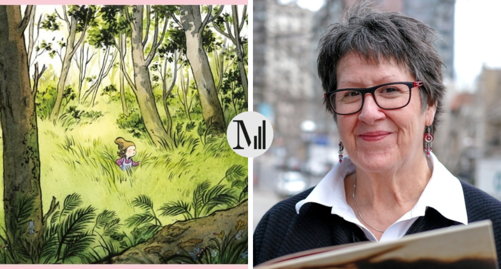 À gauche, la couverture du livre «Trèfle», à droite, Marie Lalande.