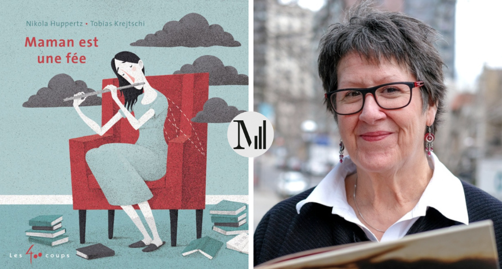 À gauche, la couverture du livre «Maman est une fée», à droite, le portrait de Marie Lalande.