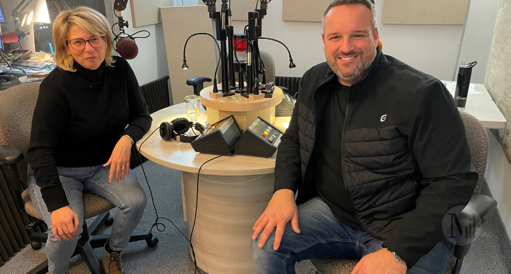 Marie-Josée Chalifour et Daniel Lanteigne en studio