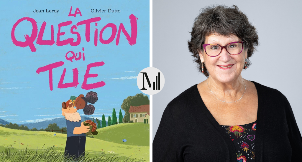 À gauche, couverture du livre «La question qui tue» et à droite, portrait de Marie Lalande. 