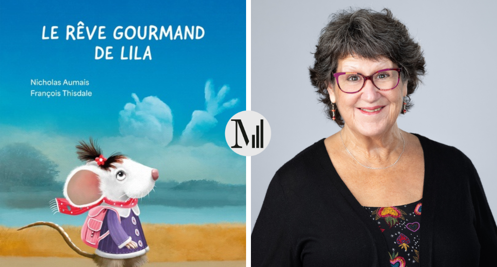 À gauche, couverture du livre «Le rêve gourmand de Lila», à droite, portrait de Marie Lalande.