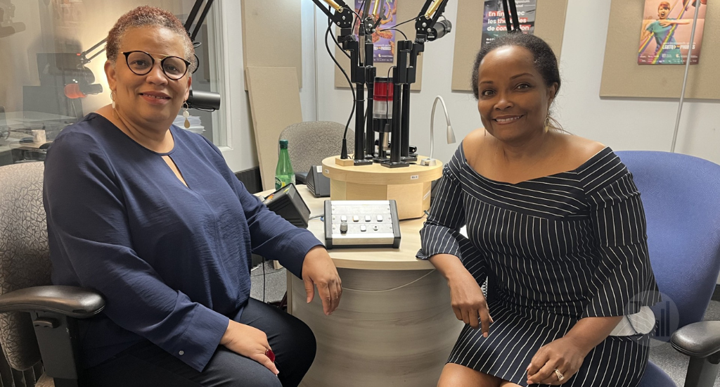 En studio, Myriam Coppry et Marjorie Théodore 