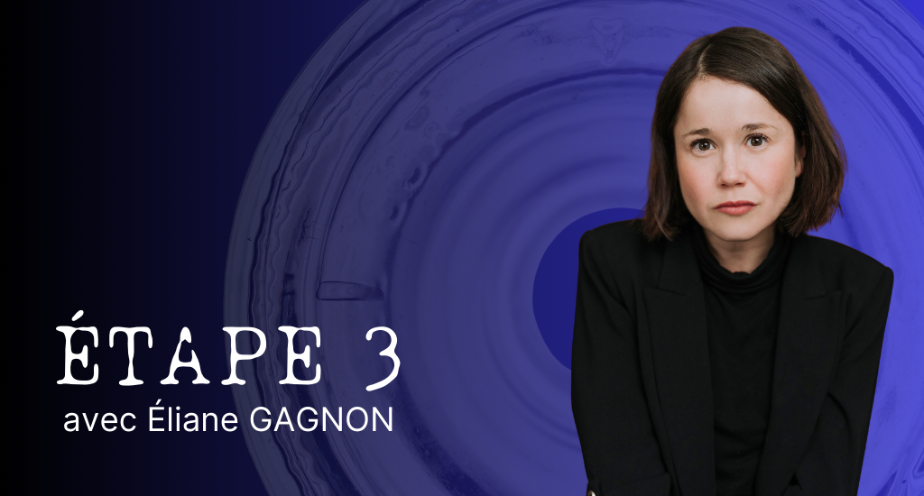 Titre : Étape 3 avec Éliane Gagnon. Portrait d'Éliane Gagnon.