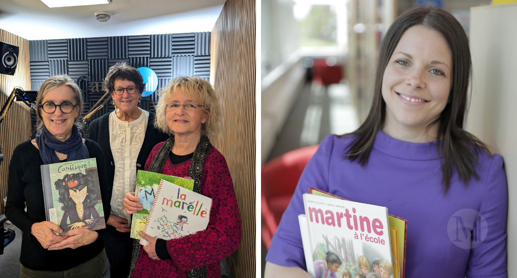 Carole Tremblay, Marie Lalande, Marie-Louise Gay et Martine Cadieux prennent la pose. 