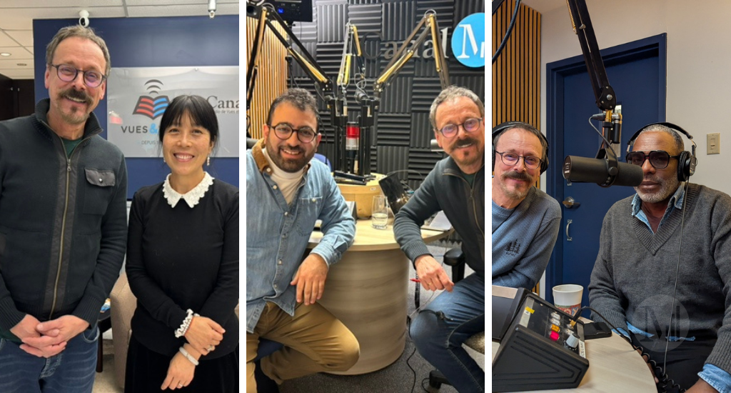 Denis-Martin Chabot, Xiaodan He, Wassim et Jean-Claude Barny prennent la pose. 