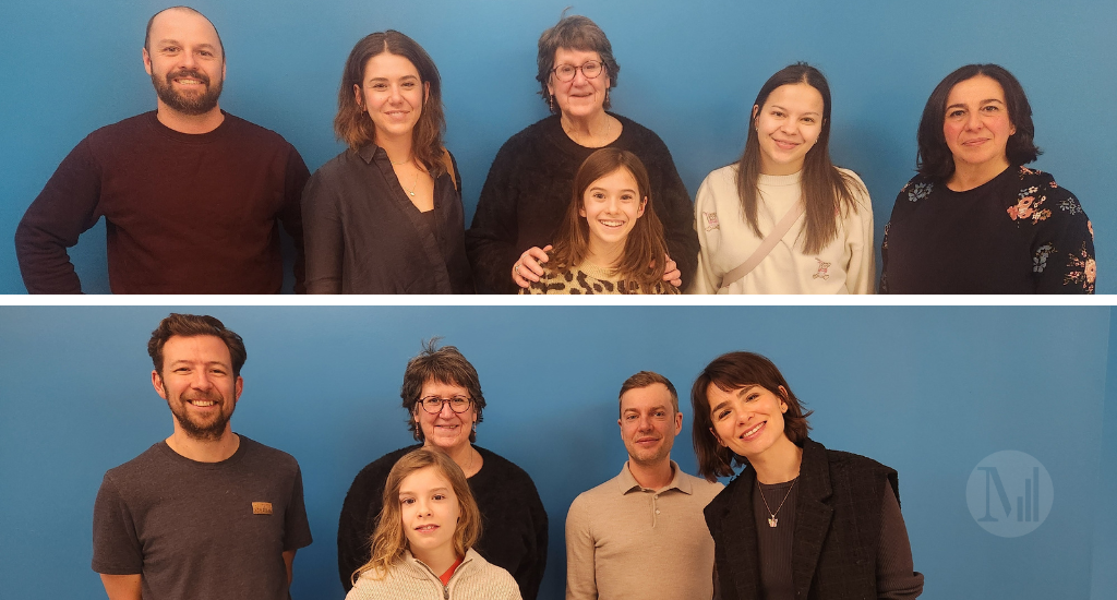 En haut: Margot Morier, Coralie Marey, Samuel Morier, Jeanne Ménard Leblanc et Radia Cherriaf. En bas: Térence Jaros Daigle, Dominic Charbonneau-Besner, Maxime Daigle et Fannie Jaros Denis 