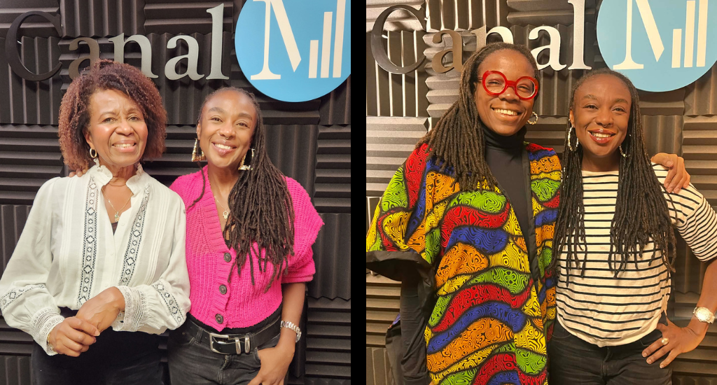 Keithy Antoine, en compagnie d'Anne Marleine Delcy et Malika Tirolien 