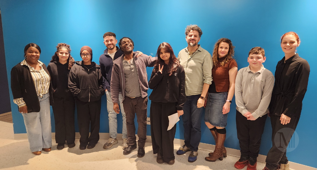 Mme Garance Grandchamp du Secteur sourds avec son élève Logane Labelle et l’interprète Daphné Bastien ; Mme Georgette Isidore avec son élève Meriem Merah ; M. Ouamari Oussama avec son élève Khadija Rouane ; M. Serge Gonat avec son élève Gurleen Kaur.  