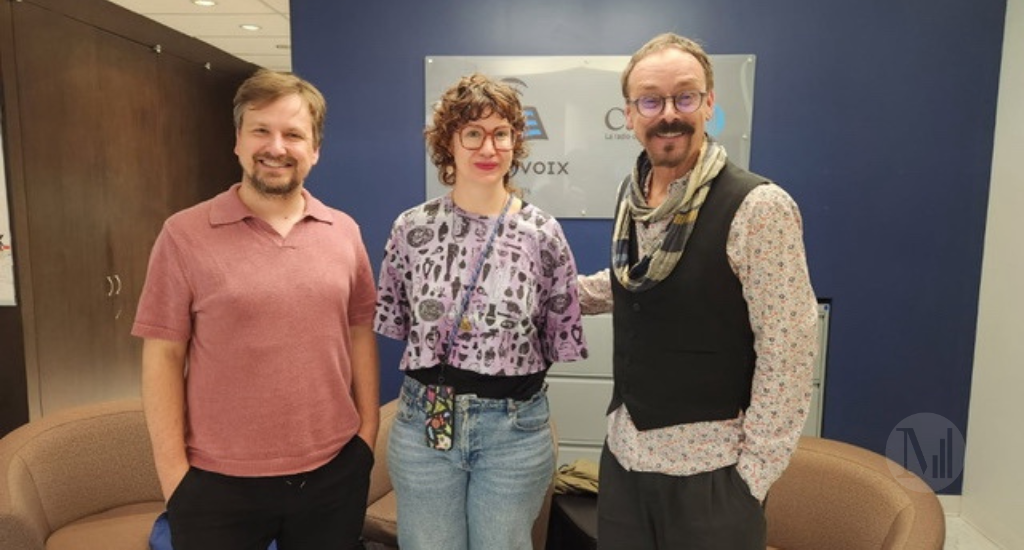 De gauche à droite: Jean-Simon Traversy, Jessie Mill et Denis-Martin Chabot 