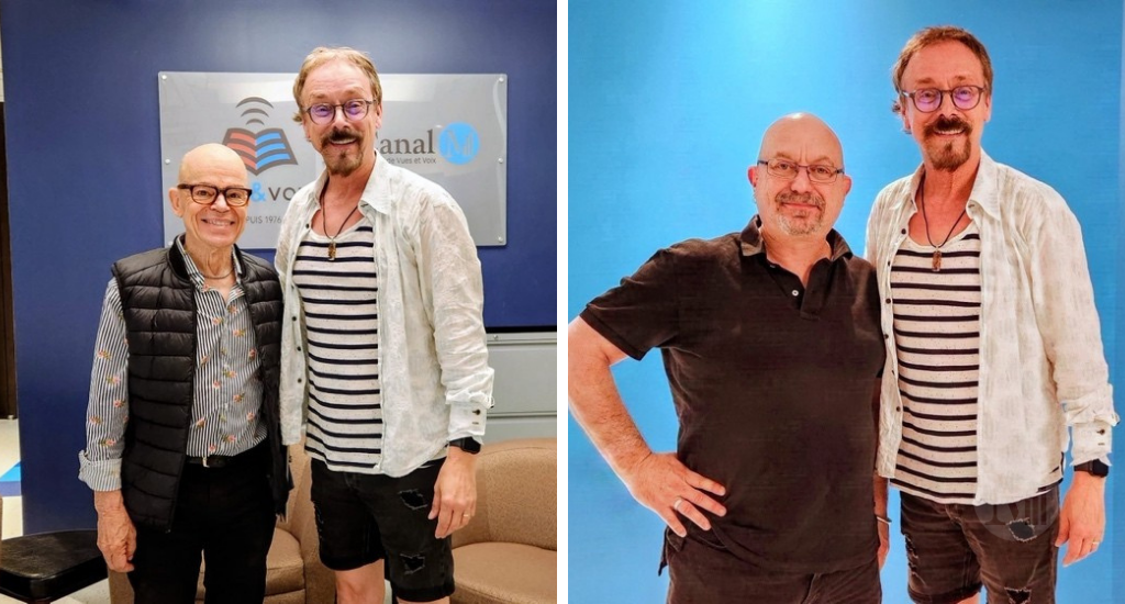 À gauche: Michel Beaulac et Denis-Martin Chabot. À droite: Francis Dupuis-Déri