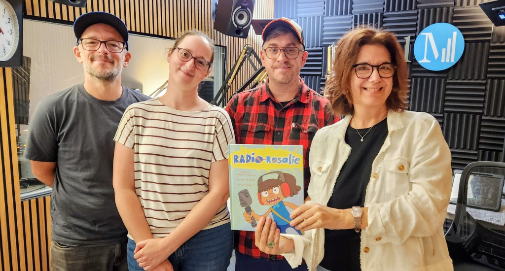 De gauche à droite: Maxime Raymond, Maude Nepveu-Villeneuve, Xavier Cadieux et Hélène Denis