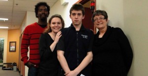 Rodrigue en compagnie de Marianne, Cédric et Thérèse