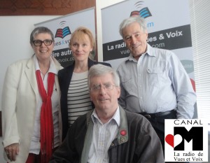 Clotilde Seille, Marie-Sissi Labrèche, Gérald Cousineau et Jacques Tremblay